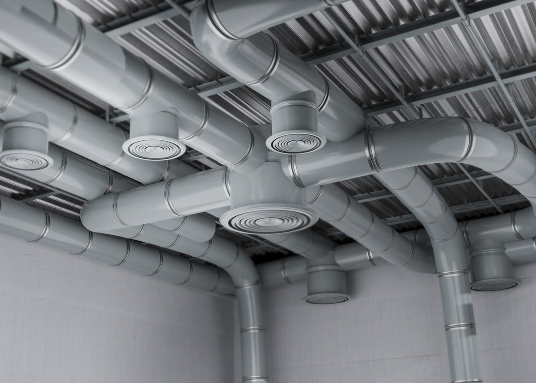 3D model of an HVAC system with well-designed ductwork