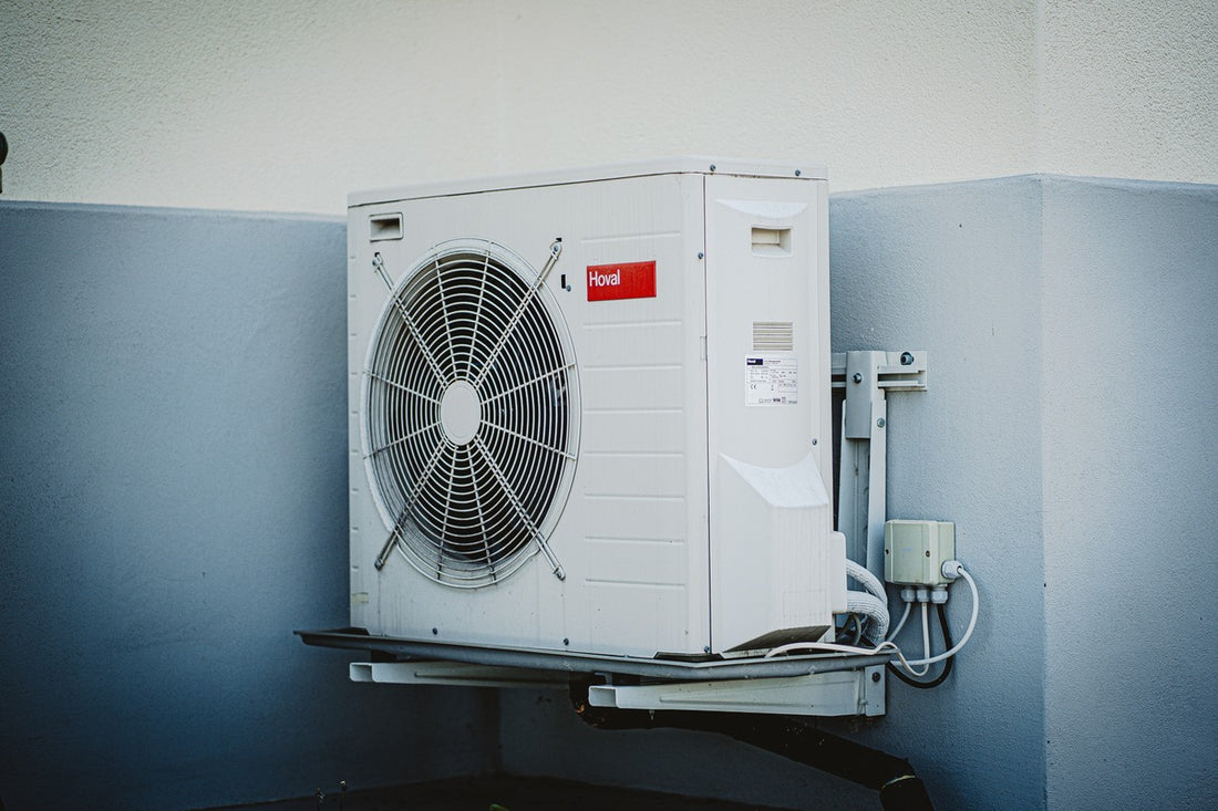 Picture of a condensing unit located outdoors