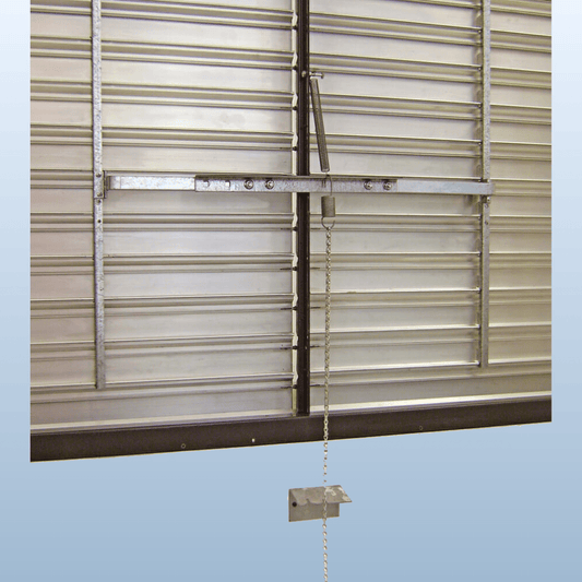 IWSD255 Triangle Fans Ventilation Shutters and Dampers, Manual Pull Chain - Double Panel