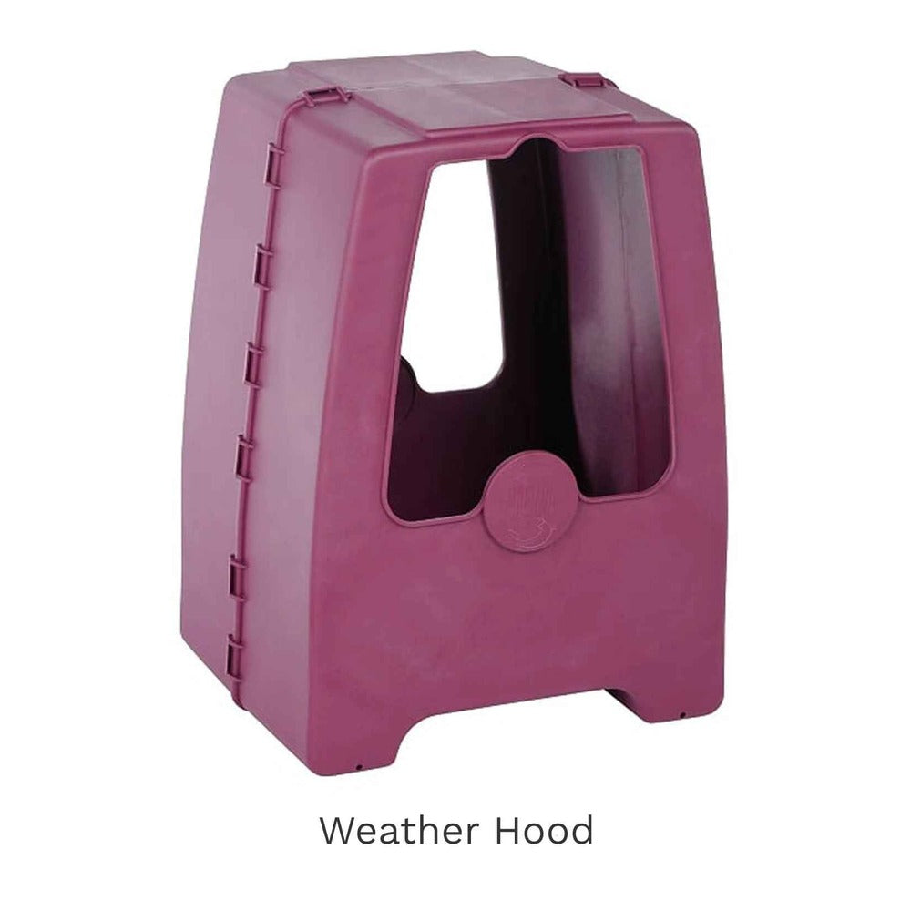 P20SS6P025-WH3 Plastec Ventilation Duct Fans Plastec 20 Direct Drive Forward Curve Polypropylene Blower with Weather Hood/Stand